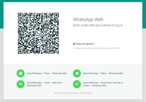 WhatsApp Web QR code