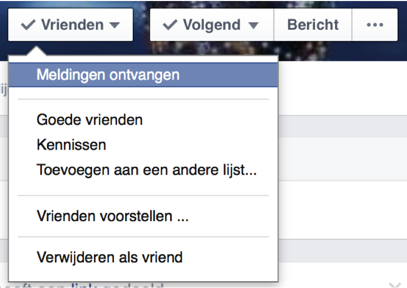 Facebook meldingen ontvangen