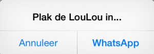 datum prikken met whatsapp en loulou