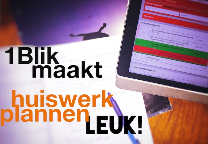 1Blik online agenda maakt huiswerk plannen leuk!