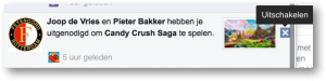 Candy Crush Saga uitnodiging uitschakelen