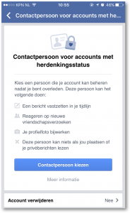 Facebook account beheren na overlijden