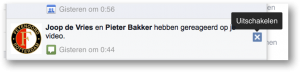Facebook meldingen voor bericht uitschakelen