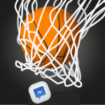 Facebook Messenger basketbal spel