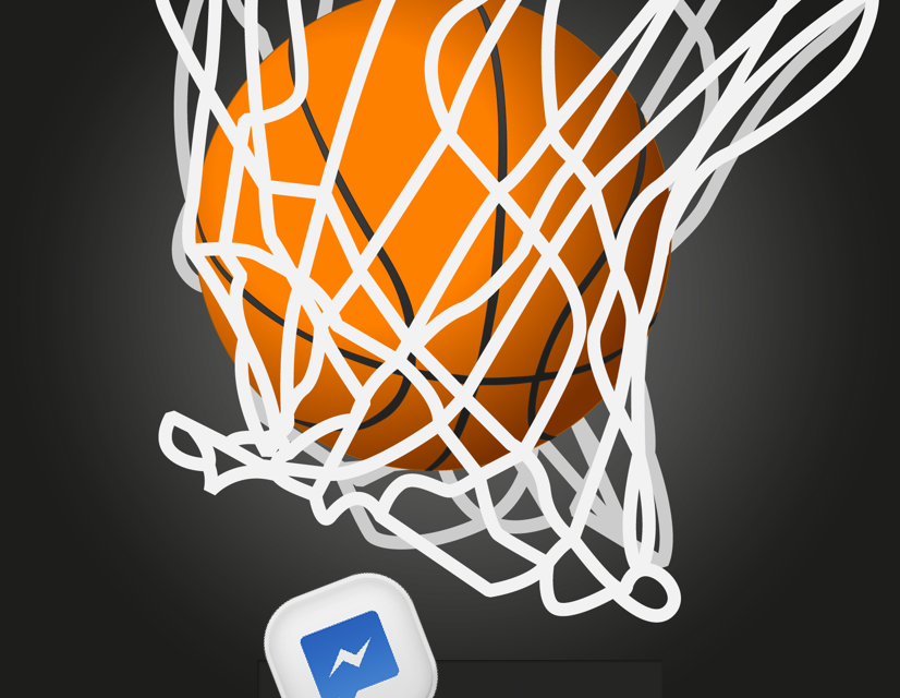 Facebook Messenger basketbal spel